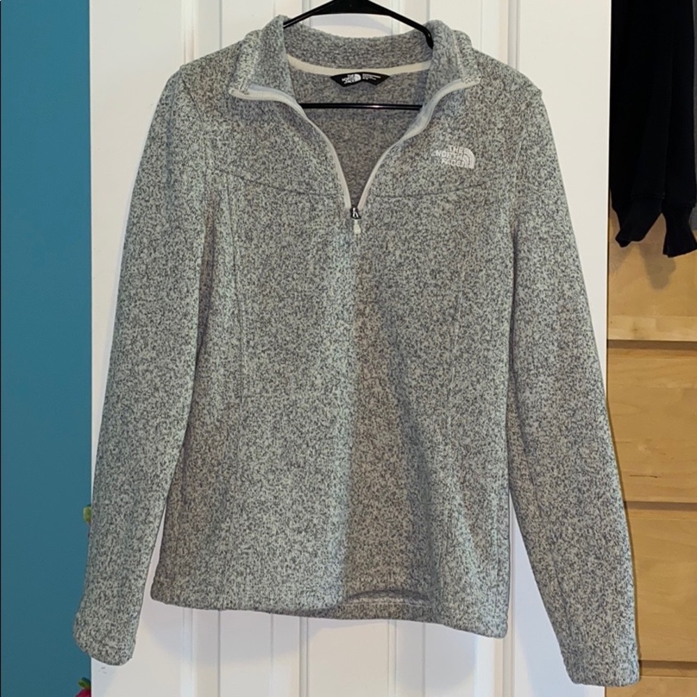 North Face marled grey women’s quarter-zip